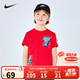 NIKE 耐克童裝男女童短袖T恤2025夏季舒適兒童針織休閑運動(dòng)短T上衣