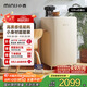小吉（MINIJ）121升單門(mén)復古小冰箱小冰吧一級能效小型家用迷你客廳冰箱奶油風(fēng)高顏值BC-JA121F1F02