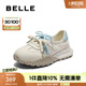 百麗（Belle）靚麗撞色阿甘鞋女2025秋新商場同款舒適透氣休閑鞋E3A1DCA5 米白/藍(lán) 37 (235mm)