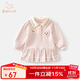 班喜迪女童連衣裙秋裝兒童學(xué)院風(fēng)Polo衛衣裙周歲禮服洋氣寶寶公主裙春秋
