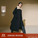 茵曼撞色毛絨翻領(lǐng)羽絨服2025冬女裝新款長(cháng)款保暖外套 午夜黑 S