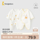 童泰（TONGTAI）嬰兒連體衣春秋季純棉新生兒衣服初生寶寶蝴蝶哈衣爬服滿月服