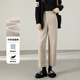 韓都衣舍直筒寬松開(kāi)衩西裝褲女2025年春秋款簡(jiǎn)約通勤顯瘦小個(gè)子休閑煙管褲