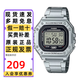 卡西歐（CASIO）手表小方塊多功能防水時尚數(shù)顯電子男女石英表學(xué)生考試運動禮物 W-218HD-1A鋼帶