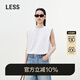 LESS【商場同款】2025夏新款簡約棉質圓領膠印無袖T恤女2P4113150 101漂白 S