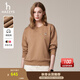 哈吉斯（HAZZYS）女裝 秋季女士【PHIZ系列】純棉休閑風(fēng)落肩衛衣女 米色BI L (165/88A 40)