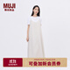 無(wú)印良品（MUJI） IDEE 女式 平紋 吊帶連衣裙 女裝裙子 25年夏季 連身裙 GA43CC5S 淺灰色 （背面） L （165/88A）