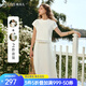 Olrain歐芮兒白色法式度假時(shí)尚套裝女夏季2025新款修身顯瘦兩件套 米白色 M