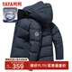 鴨鴨（YAYA）爸爸冬裝羽絨服男士2024中老年男裝加厚保暖可拆卸帽加厚外套JH 藏青色 L /175/92A
