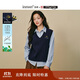 茵曼（INMAN）茵曼2025冬女裝新款米雷聯(lián)名合作老錢(qián)風(fēng)絞花針織馬甲 藏青 M