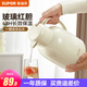 蘇泊爾（SUPOR）保溫壺家用玻璃內膽暖水壺大容量熱水瓶學(xué)生宿舍熱水壺保溫水壺 奶油白【防塵壺嘴】1.7L
