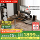 樂歌【國家補貼】電動升降桌電腦桌站立辦公學習書桌E5X-1.4M灰木紋色