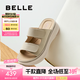 百麗（Belle）質(zhì)感勃肯鞋女商場(chǎng)同款厚底外穿休閑拖D9J1DBT5 杏色 37 (235mm)
