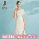 經(jīng)典故事（JANE STORY）高端精致緞面連衣裙女2025新款夏天簡約裙子氣質(zhì)純色修身黑色長裙 米杏色 M