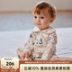 OAK FAMILY早秋新生寶寶全棉連體衣初生嬰幼兒長袖爬服0-2歲新生兒衣服 梨果莊園-對襟 90cm （推薦1~2歲）