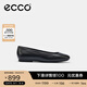 愛步（ECCO）芭蕾舞鞋 夏季百搭圓頭羊皮單鞋舒適通勤淺口女鞋 舞悅234323 黑色23432301001 38