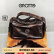 GROTTO個(gè)樂(lè )吐司包植鞣牛皮腋下單肩斜挎包男女同款禮物 焦木棕 常規
