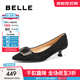 百麗（Belle）舒適優(yōu)雅單鞋女2025春新商場(chǎng)款真皮氣質(zhì)高跟鞋D3N1DAQ5 黑色 37 (235mm)