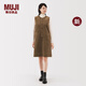 無(wú)印良品（MUJI）女式 木棉混 燈芯絨 背帶裙 女裝連衣裙裙子25年秋季新品BC2OBC5A 深米色 S (155/80A)