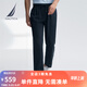 諾帝卡（NAUTICA）【大促爆款】男裝25春夏新款天絲亞麻休閑褲男PO5212 藏青4NV M