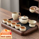 唐豐汝窯茶具整套帶茶盤(pán)功夫茶具套裝中式家用陶瓷泡茶壺蓋碗茶杯套裝