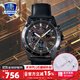 卡西歐（CASIO） 【全國(guó)聯(lián)保】三眼皮帶鋼帶商務(wù)休閑簡(jiǎn)約石英表學(xué)生男表MTH-5001 EFV-540CL-1AVUPR