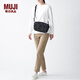 無印良品（MUJI） 不易沾水 迷你挎包  休閑包 輕便包包運動斜挎包單肩包 黑色4A 長17*寬28*高6cm