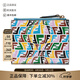 芬迪（FENDI）女士牛皮短款錢(qián)包錢(qián)夾女包禮物女 8M0447 AGKS F1EXO 藍色多色FF圖案