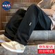 nasawassup聯(lián)名黑色美式高街休閑褲子男士春夏季新款直筒寬松大碼闊腿褲 黑色 K36-HMFS 常規 XL 【建議115-135斤】