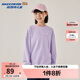 Skechers斯凱奇秋季新款童裝衛衣男女童字母印花上衣寬松舒適衛衣L325K004