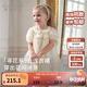 戴維貝拉（DAVE＆BELLA）兒童裙子2025夏裝新款甜美女童連衣裙小童網(wǎng)紗裙女寶寶公主裙 米色【現貨】 90 cm（建議身高80-90cm）