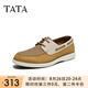 他她（TATA）英倫復(fù)古皮鞋男款商務(wù)休閑鞋2025夏季新款船鞋MGE01BM5 棕/卡其/駝 40