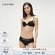 Calvin Klein內(nèi)衣【七夕禮物】女士ck厚墊字母肩帶小胸聚攏性感深V文胸QP1039A UB1-黑色 80B 36B 80B