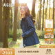 AIGLE艾高棉服MTD防風(fēng)防雨透汽收腰魚(yú)尾下擺女保暖 帝國深藍 BD952 M (38) (165/88A)