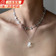 鹿珊伍項鏈男雙層文藝復古小眾設計高級感鎖骨鏈男女冷淡風(fēng)百搭配飾 飛鳥(niǎo)異石項鏈