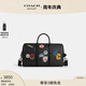 蔻馳（COACH）奧萊男士經(jīng)典標(biāo)志老花貼飾VENTURER 手提包旅行通勤 青銅色硬件/炭黑色 混合色