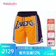 MITCHELL & NESSNBA官方96年湖人隊JUSTDON聯(lián)名系列速干籃球褲男 洛杉磯湖人JUSTDON聯(lián)名黃 L