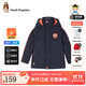 暇步士（Hush Puppies）童裝兒童冬裝男童外套冬季新款男小童簡約時(shí)尚加絨厚風(fēng)衣 藏藍(lán) 120 cm