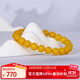 名珀世家蜜蠟手串男女老蜜蠟單圈圓珠雞油黃琥珀手鏈生日禮物送女友9mm