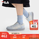 斐樂(lè )（FILA）【韓素希同款】官方女鞋摩登板鞋2025夏新款布丁鞋薄底鞋休閑鞋 雪白/幻象藍-SI 37.5