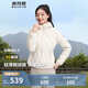波司登輕薄鵝絨羽絨服女短款連帽葫蘆紋輕薄柔軟修身連帽外套