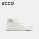 愛(ài)步（ECCO） 休閑鞋女 百搭簡(jiǎn)約平底鞋板鞋高幫球鞋 街頭272823 白色/灰白色27282352292 38