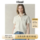 ELAND【經(jīng)典公式】衣戀T恤女學(xué)院風(fēng)polo領(lǐng)棉短袖上衣2025夏季新款 乳白色(64)Cream L /170