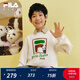 FILA【抗菌】斐樂(lè )兒童童裝上衣2025年秋季新款男女童舒適套頭衛衣 麥芽糖白-IV 140