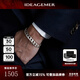 IDEAGEMER925銀古巴手鏈男士個(gè)性時(shí)尚簡(jiǎn)約歐美風(fēng)痞帥百搭加粗男款手飾配飾 銀古巴手鏈【21CM】