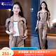 啄木鳥(niǎo)女士運動(dòng)服套裝高含棉2025春秋新款時(shí)尚休閑洋氣減齡百搭兩件套 2873#卡其色【春秋款】 L【建議100-110斤】