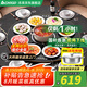 志高（CHIGO） 暖菜板+火鍋熱菜電動餐桌轉盤加熱板飯菜保溫板電磁爐帶火鍋熱菜神器家用加熱旋轉分區(qū)控溫多功能 80CM 電陶爐火鍋3000W丨電動旋轉
