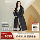 波司登（BOSIDENG）輕薄鵝絨羽絨服女中長(cháng)90絨收腰顯瘦商務(wù)通勤保暖連帽外套 【店長(cháng)推薦】黑色8056 M 165/88A