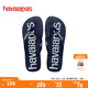 havaianas哈唯納Logomania男士兩用拖鞋外穿沙灘人字拖情侶款涼拖 0555-靜謐藍(lán) 41-42 巴西碼