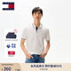 TOMMY JEANS【潮流鑲邊】25夏季男裝純棉珠地網(wǎng)眼商務(wù)翻領(lǐng)短袖T恤POLO 白色YBL L